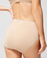 WARM AMBER - High-Waist Brief Panty with Lace