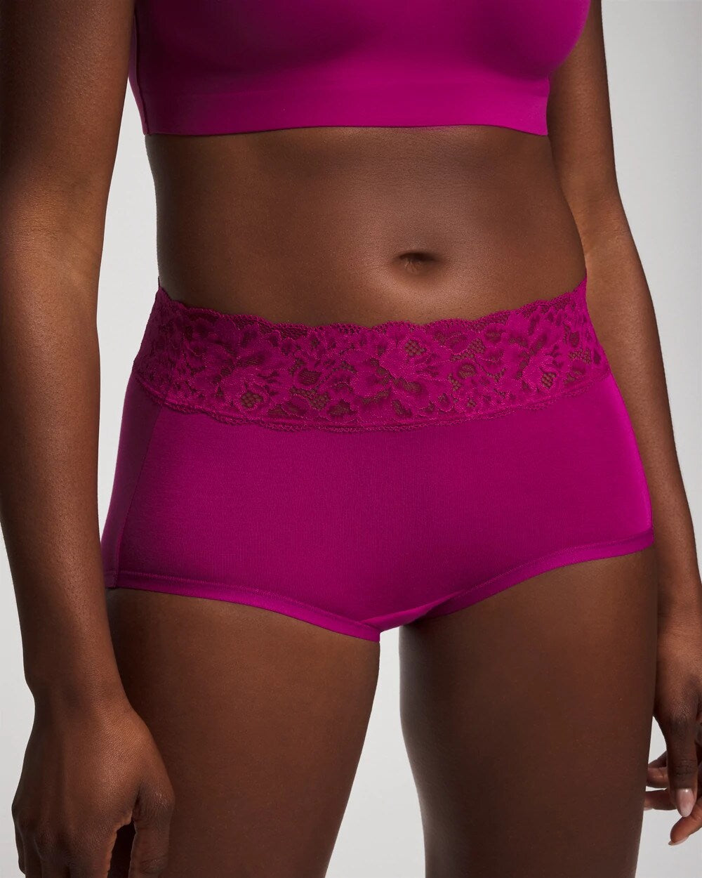 MAGENTA ORCHID - Brief Panty with Super Soft Signature Lace