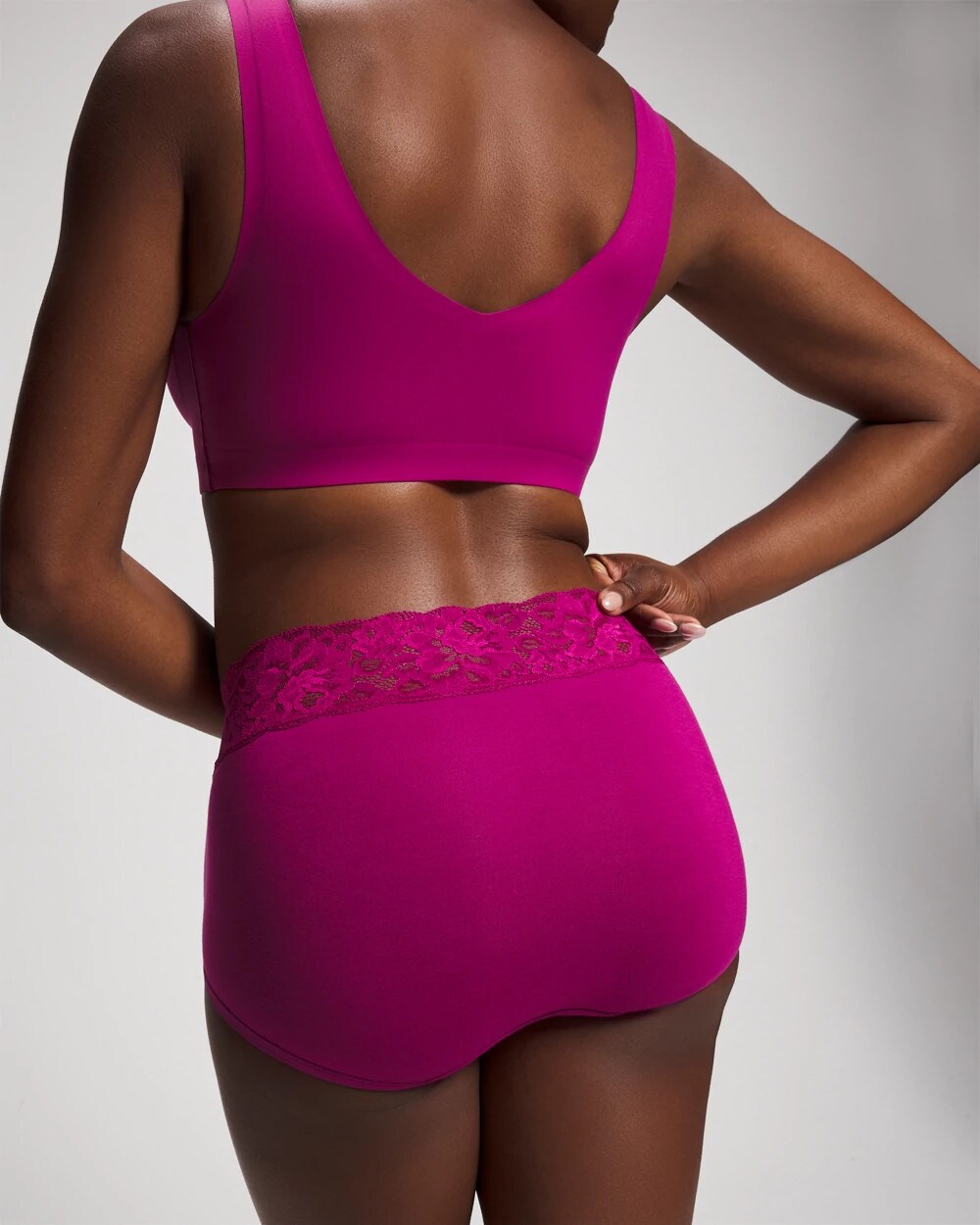 MAGENTA ORCHID - Brief Panty with Super Soft Signature Lace