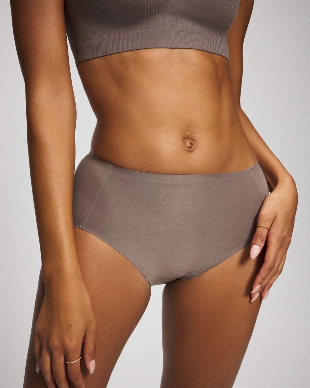DARK TAUPE - Enbliss Soft Stretch Modern Brief Panty