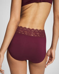 VELVET PLUM - Brief Panty with Enchanting Lace