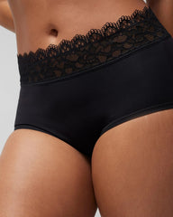 BLACK - Brief Panty with Enchanting Lace