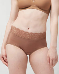 WARM SIENNA - Brief Panty with Enchanting Lace