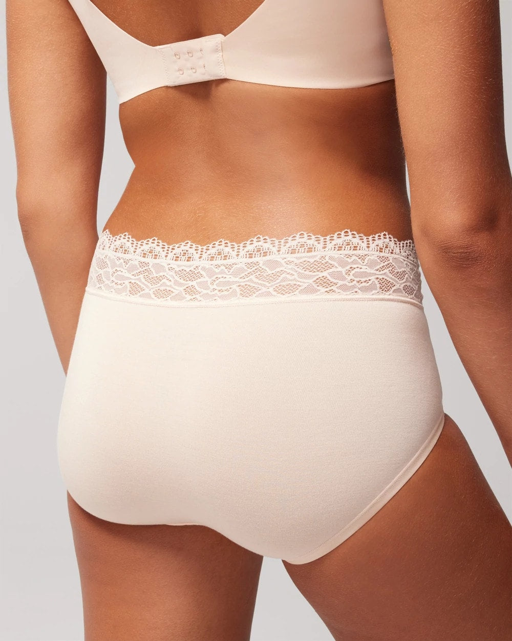 PALE SAND - Brief Panty with Enchanting Lace