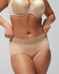 WARM AMBER - Brief Panty with Enchanting Lace