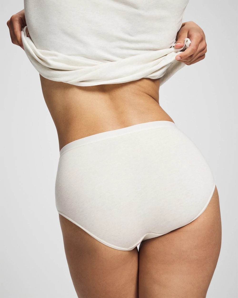 HEATHER ECRU - Cotton Modern Brief Panty