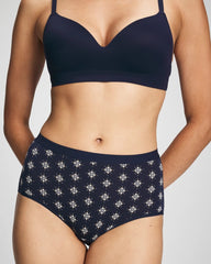 BELLE FOULARD MINI NAVY - Cotton Modern Brief Panty