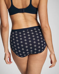 BELLE FOULARD MINI NAVY - Cotton Modern Brief Panty