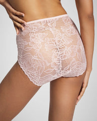 PRETTY PINK - Lace Back Modern Brief Panty