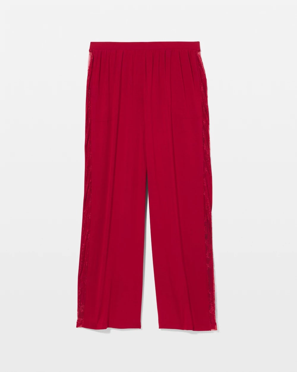 PAINT THE TOWN RED - Lace Relaxed Wide Leg Pajama Pant
