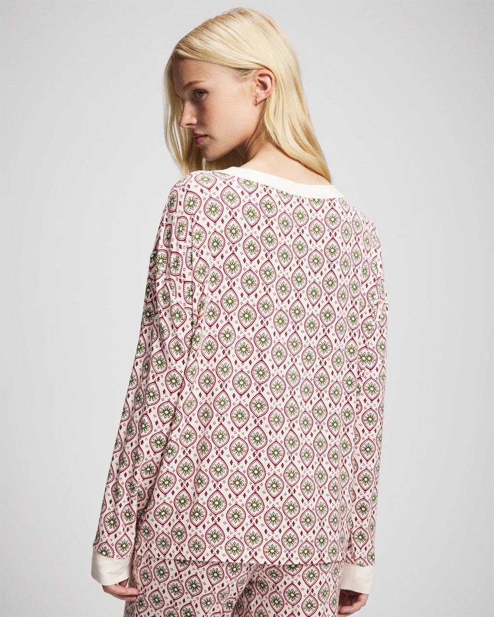 PATTERNED PIECES CHAMP - Long Sleeve Henley