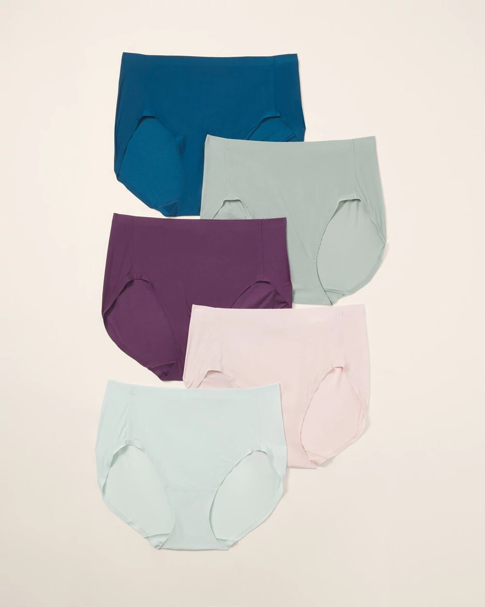 BLACKBERRY WINE MULTIPACK - Soft Stretch Modern Brief Panty 5 Pack