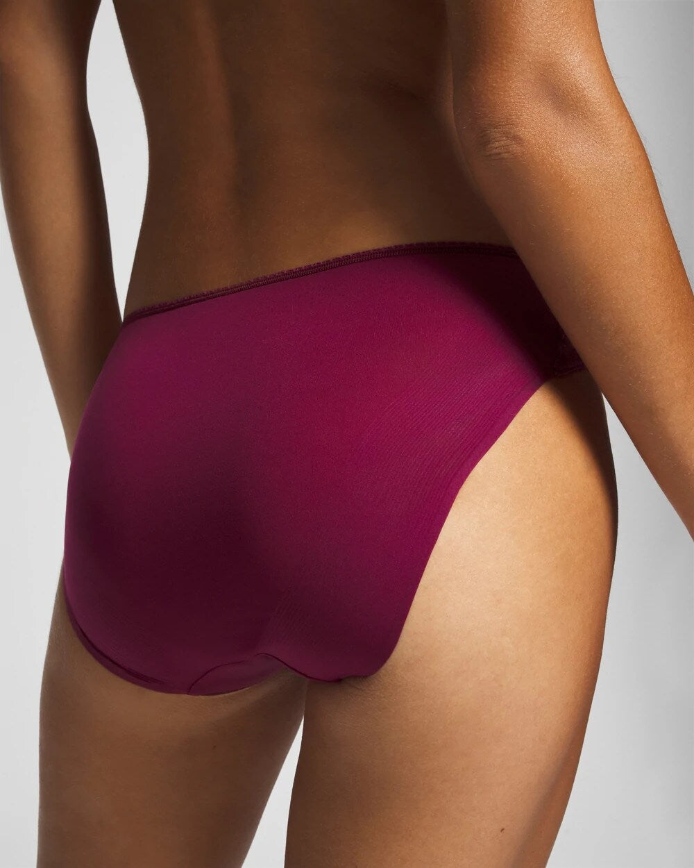 POMEGRANATE WINE - Edge Hipster Panty with Lace