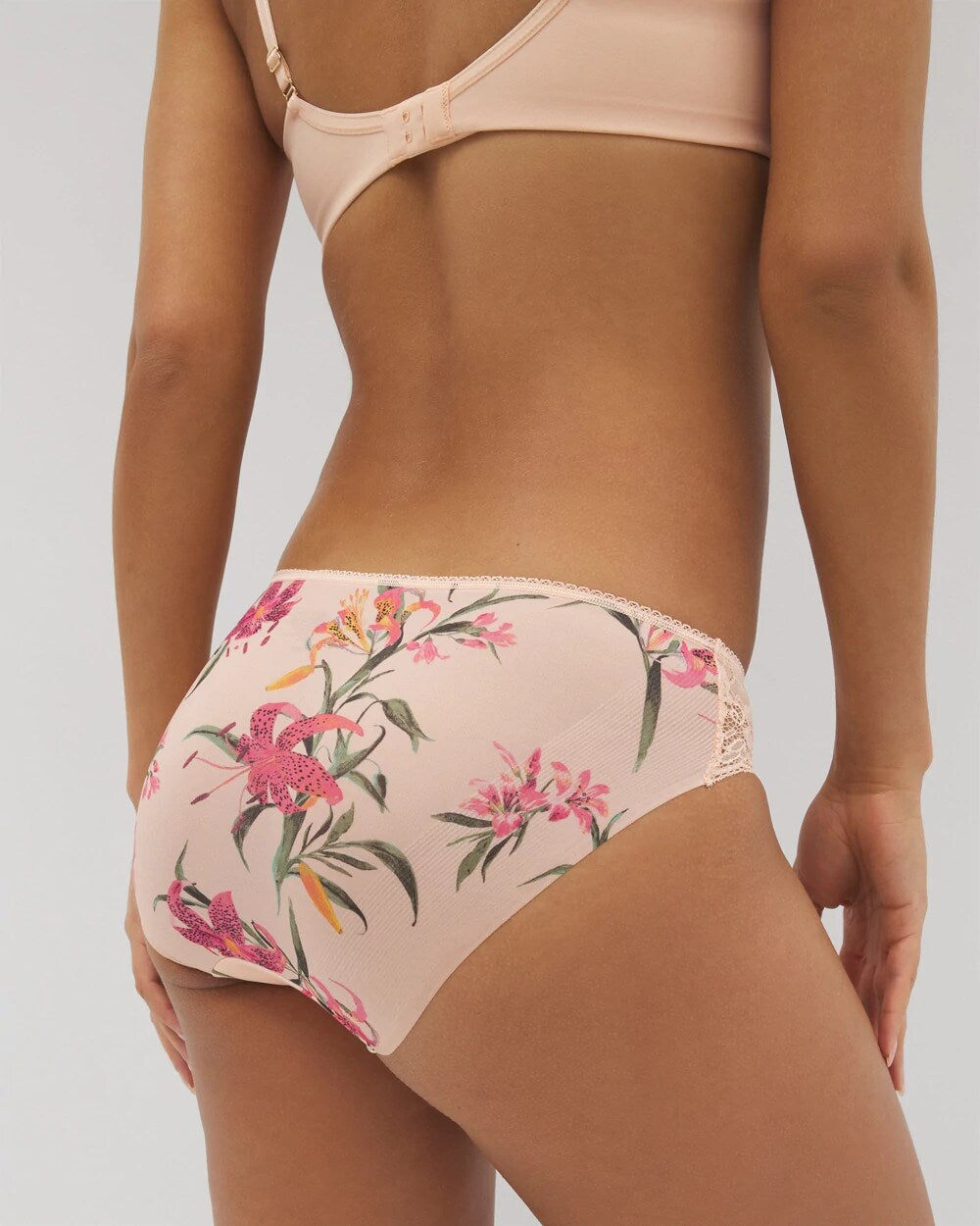 LE TIGRE FLORA MINI PEACH - Edge Hipster Panty with Lace