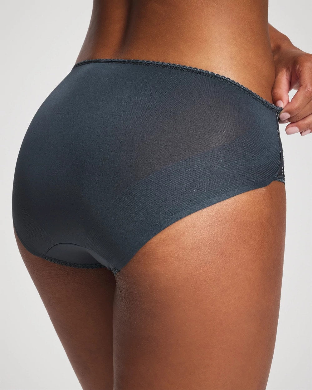 PETROL W GREEN MIST - Hipster Panty with Sensuous Lace
