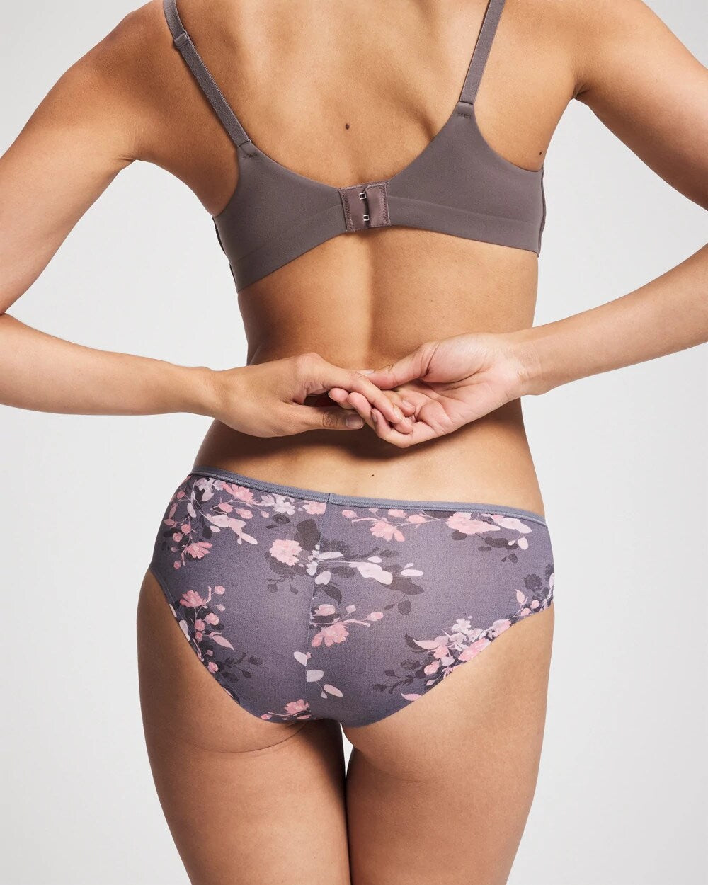 FLORAL DREAMS MINI GRAY - Cheeky Hipster Panty