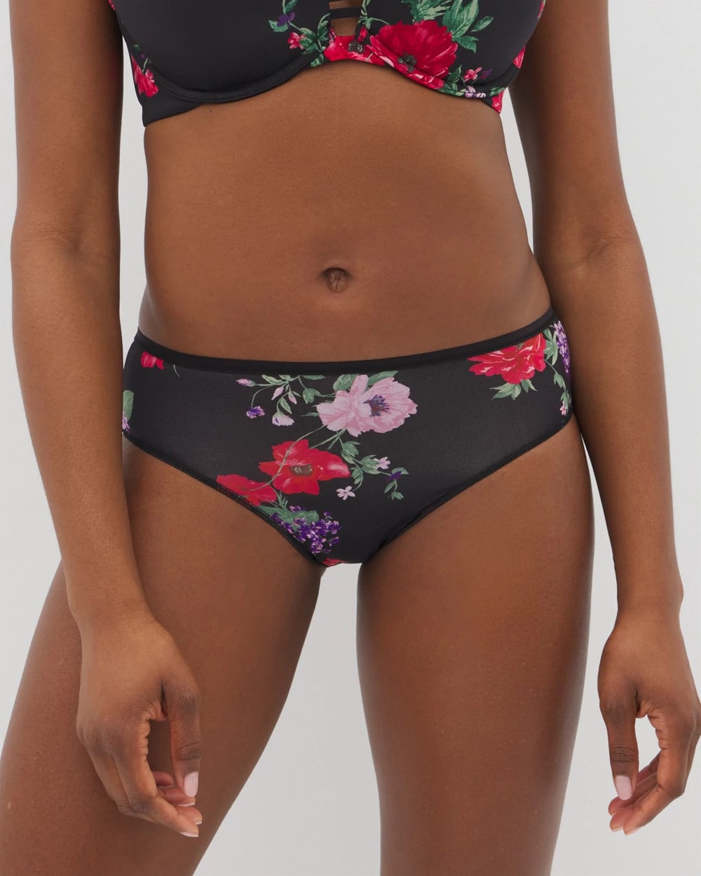 RHAPSODY FLORA MINI BLACK - Cheeky Hipster Panty