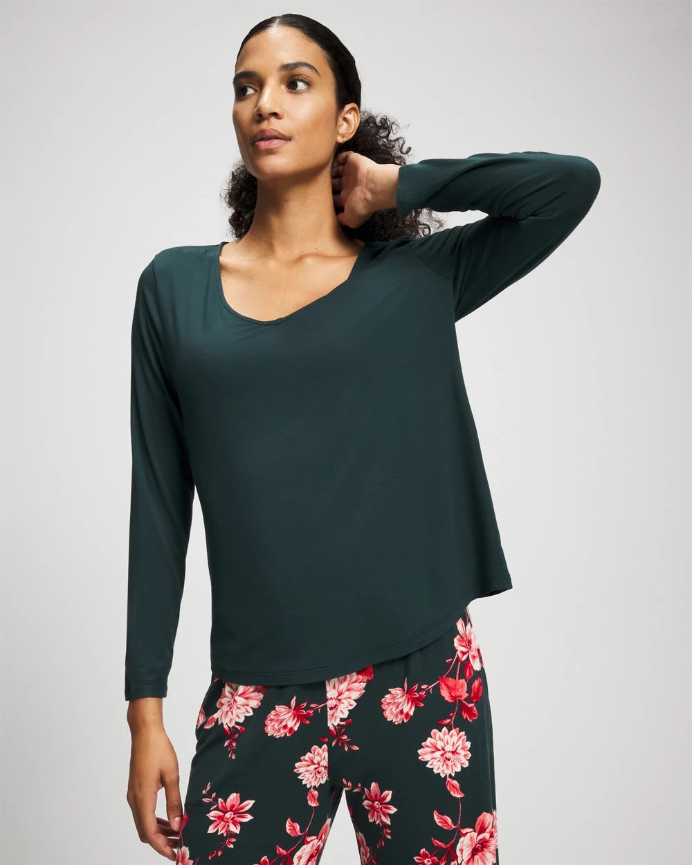 GREEN JOLIE - Classic Long Sleeve Pajama Top