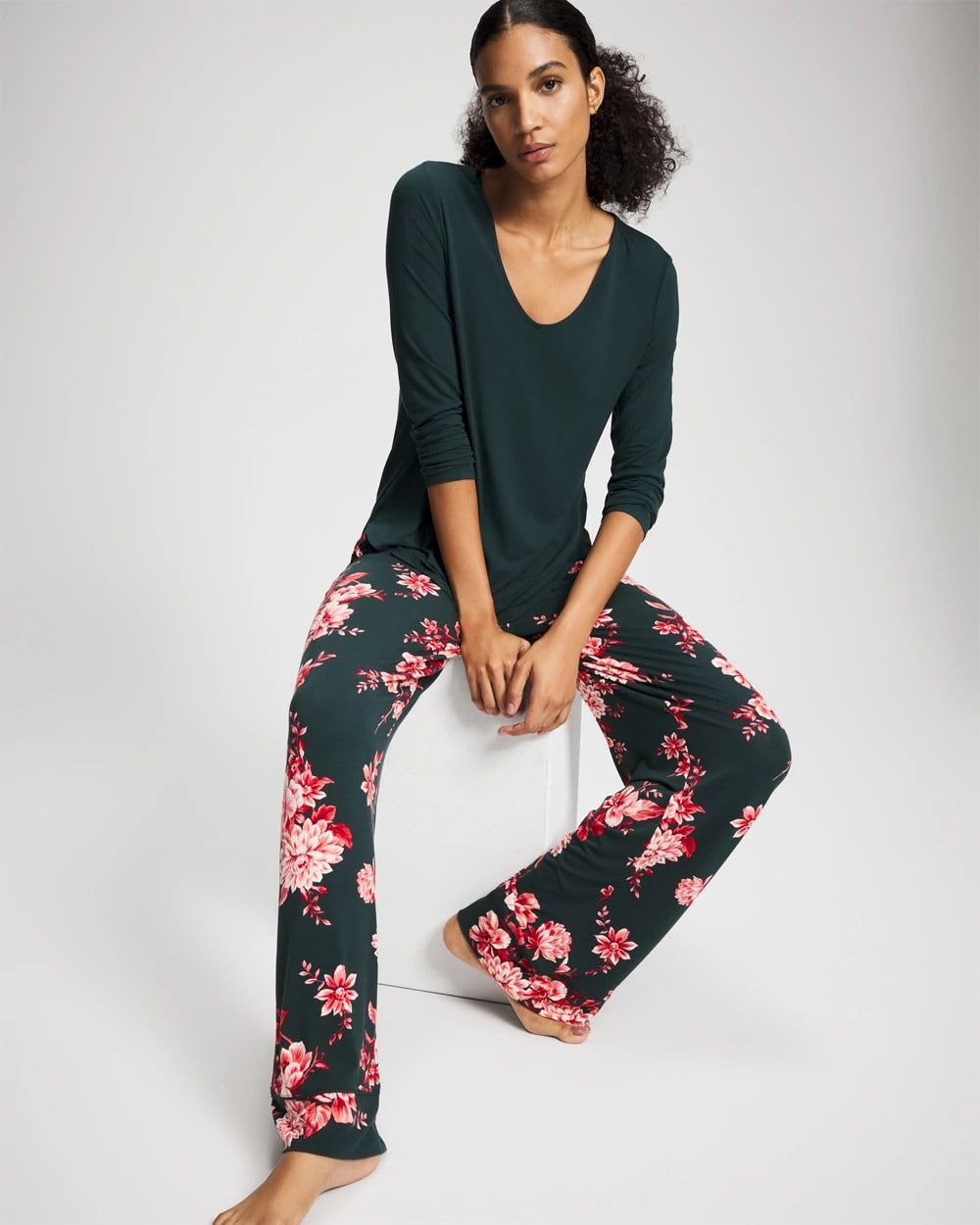 GREEN JOLIE - Classic Long Sleeve Pajama Top