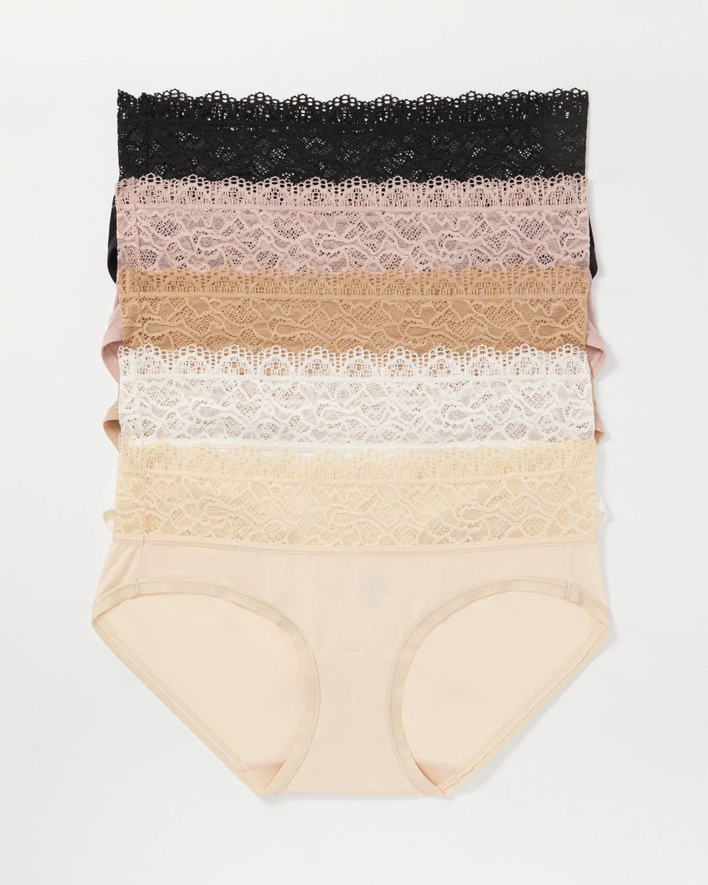 BASIC MULTI PACK - Hipster Panty with Super Soft Enchanting Lace 5 pack