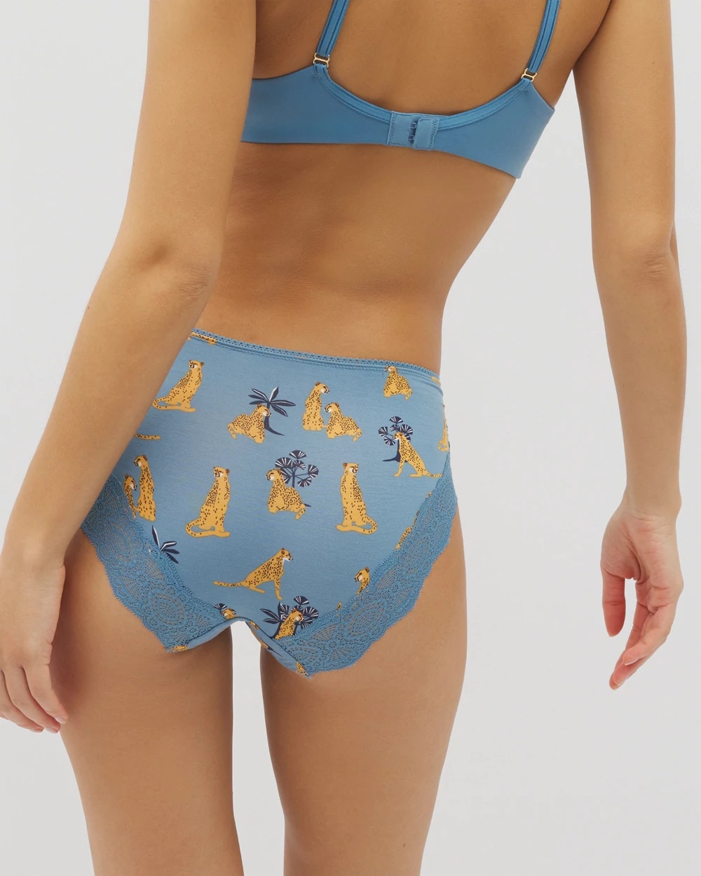 FELINE FUN M BLUE HEAVEN - Embraceable Hipster Panty Crochet Lace