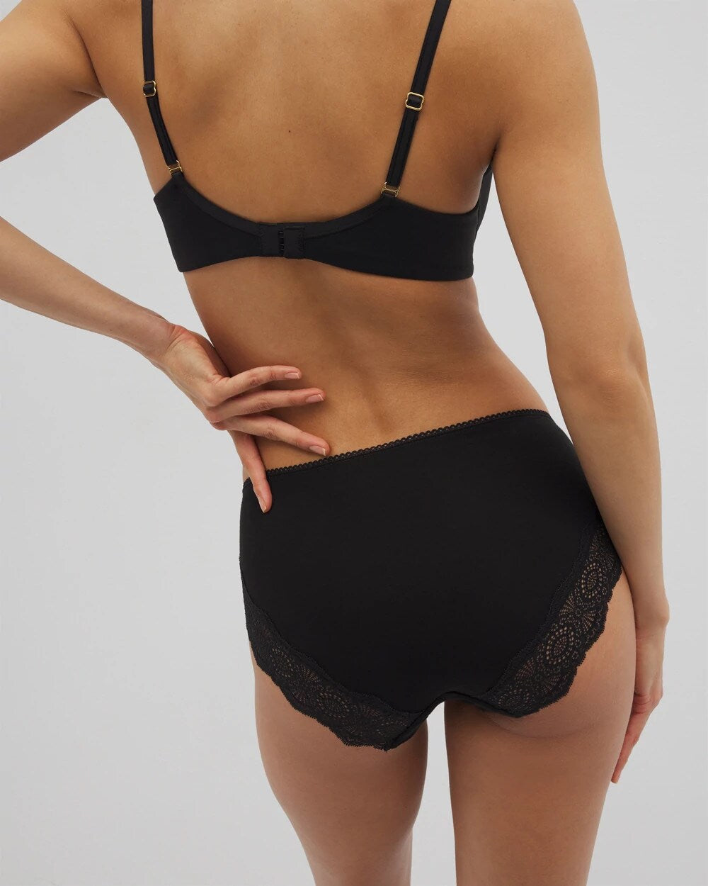 BLACK - Embraceable Hipster Panty Crochet Lace