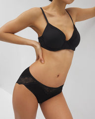 BLACK - Embraceable Hipster Panty Crochet Lace