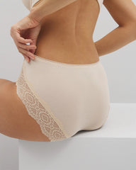 PALE SAND - Embraceable Hipster Panty Crochet Lace