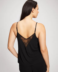BLACK - Lace Trim Cami