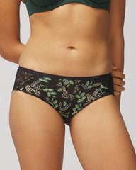 OASIS FRONDS BLACK - Hipster Panty with Enchanting Lace