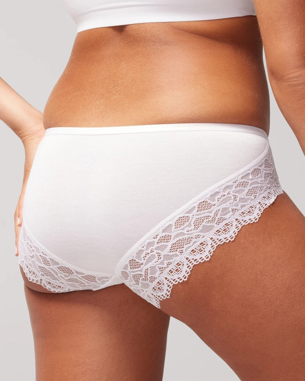 OPTIC WHITE - Hipster Panty with Enchanting Lace