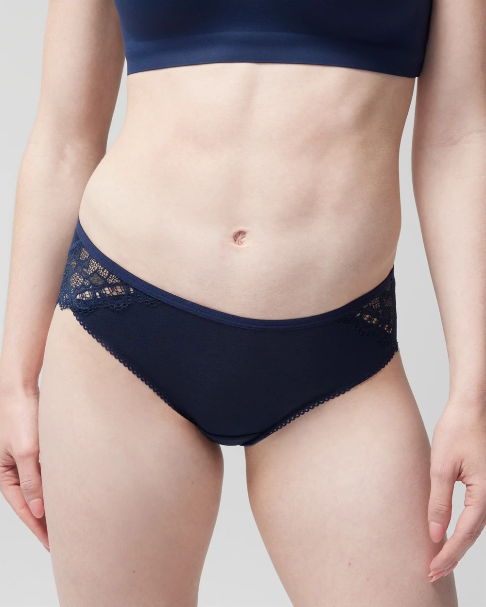 NIGHTFALL NAVY - Hipster Panty with Enchanting Lace