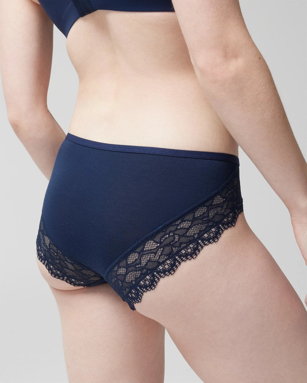 NIGHTFALL NAVY - Hipster Panty with Enchanting Lace