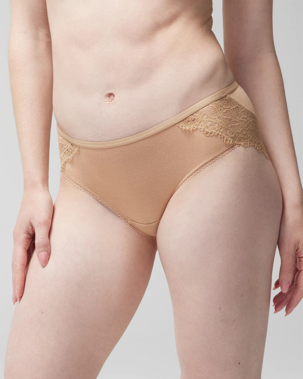 WARM AMBER - Hipster Panty with Enchanting Lace