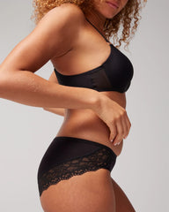 BLACK - Hipster Panty with Enchanting Lace