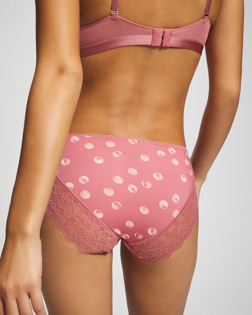 WATER SPOTS ANTIQUE PINK - Lace Hipster