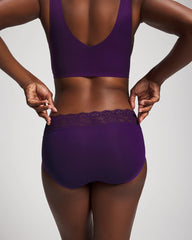 MAJESTIC PURPLE - Hipster Panty with Enchanting Lace