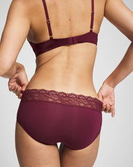 VELVET PLUM - Hipster Panty with Enchanting Lace