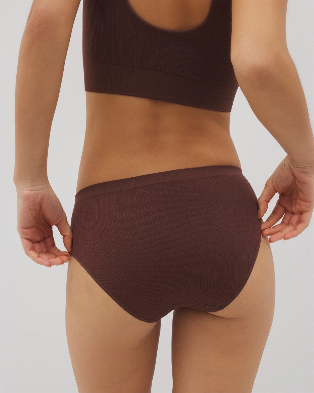 MOCHA - Seamless Rib Hipster Panty