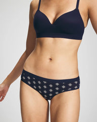 BELLE FOULARD MINI NAVY - Cotton Hipster Panty