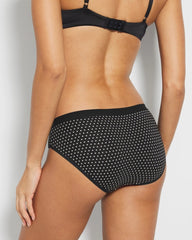 THOUGHTFUL DOT BLACK - Cotton Hipster Panty