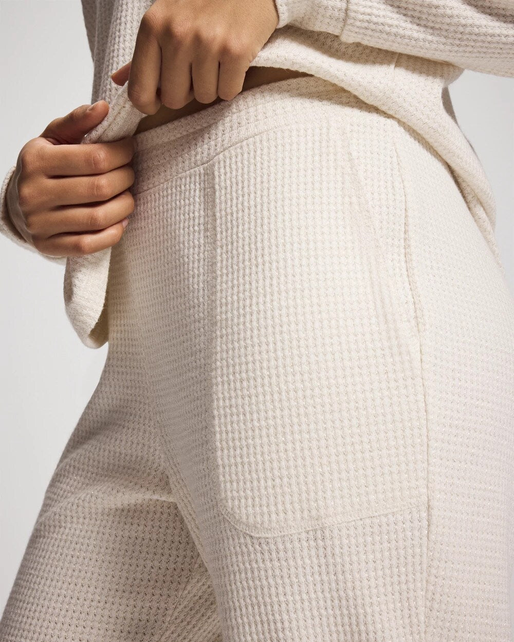CHAMPAGNE DREAMS - Cozy Waffle Banded Pajama Bottom