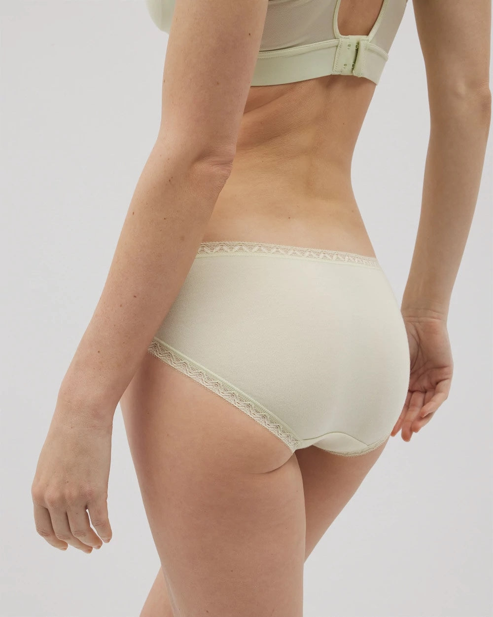 ALOE WASH - Cotton Hipster Panty with Lace Trim