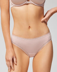 ADOBE ROSE - Cotton Hipster Panty with Lace Trim