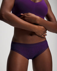 MAJESTIC PURPLE - Soma Hipster Panty with Stretch Lace
