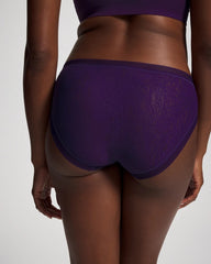 MAJESTIC PURPLE - Soma Hipster Panty with Stretch Lace