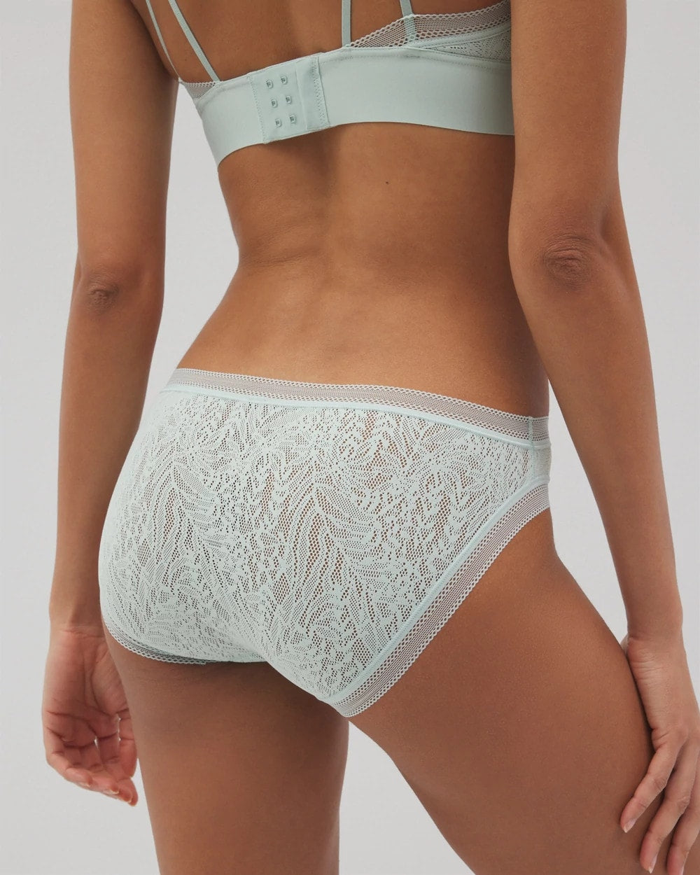 HARBOR GREEN - Soma Hipster Panty with Stretch Lace