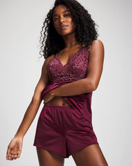VELVET PLUM - Pajama Short