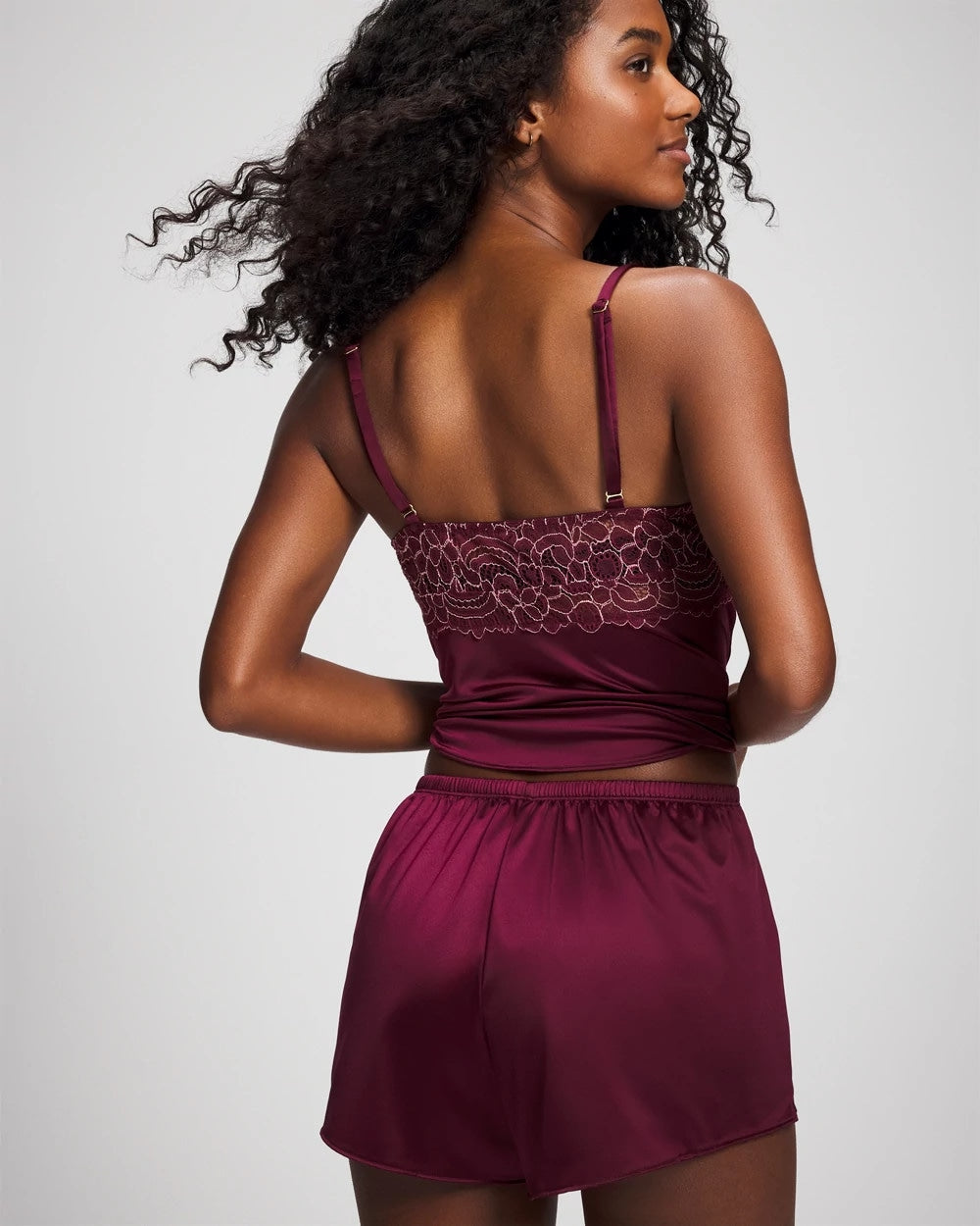 VELVET PLUM - Pajama Short