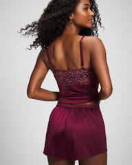 VELVET PLUM - Pajama Short